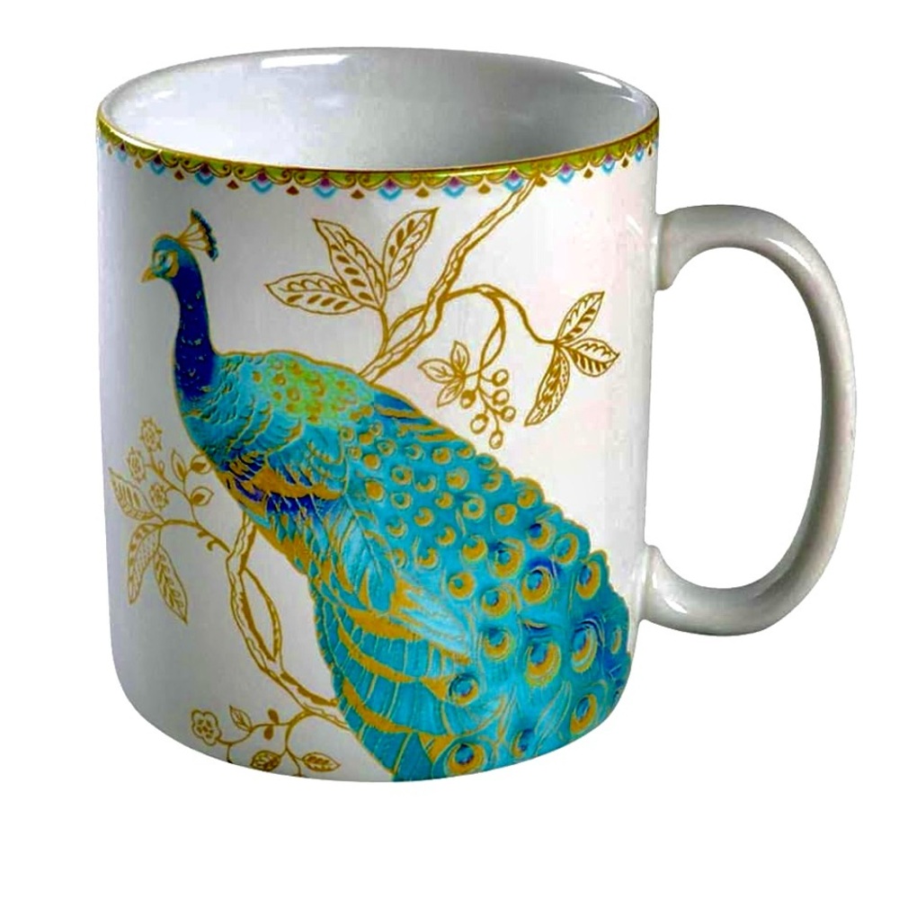 222 Fifth Peacock Garden Jumbo
Fine China Porcelain Mug With Elegant Design